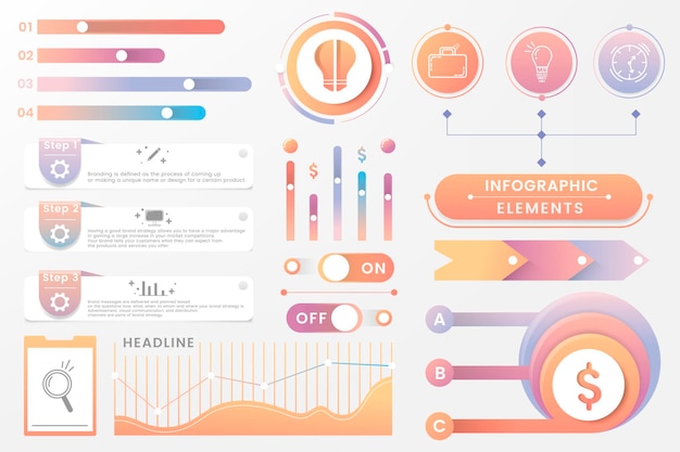 Colorful infographic element design