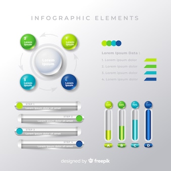 다채로운 infographic 요소 템플릿 컬렉션