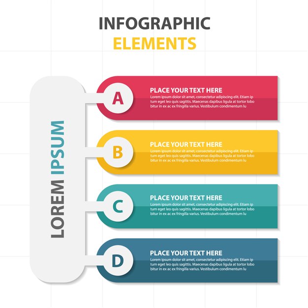 Colorful infographic elements template