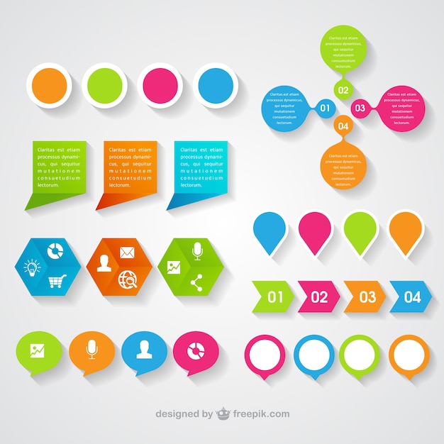 Colorful infographic elements