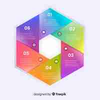 Free vector colorful infographic gradient flat design