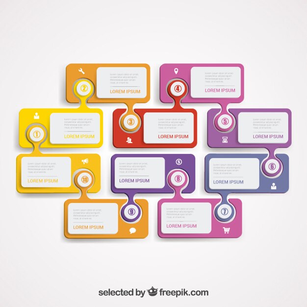 Free Vector colorful infographic in modern style