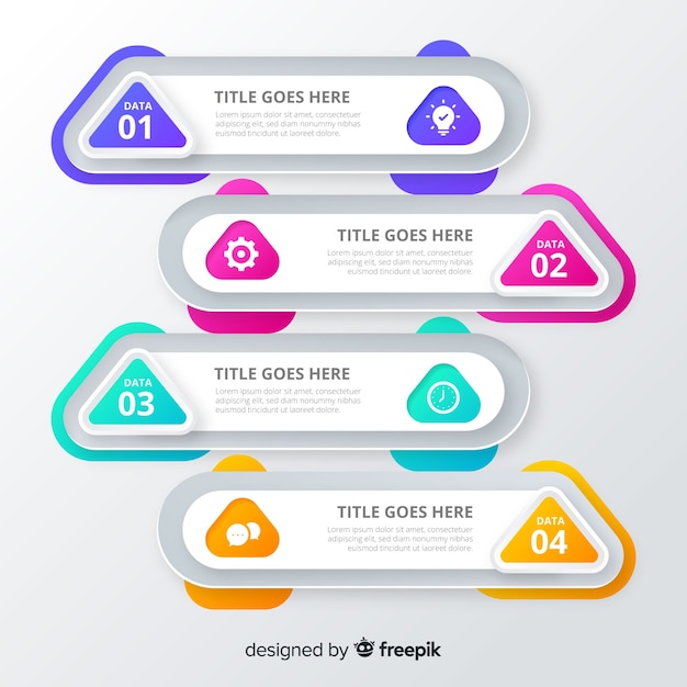 Colorful infographic template flat design