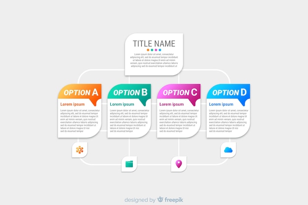 Colorful infographic template flat design