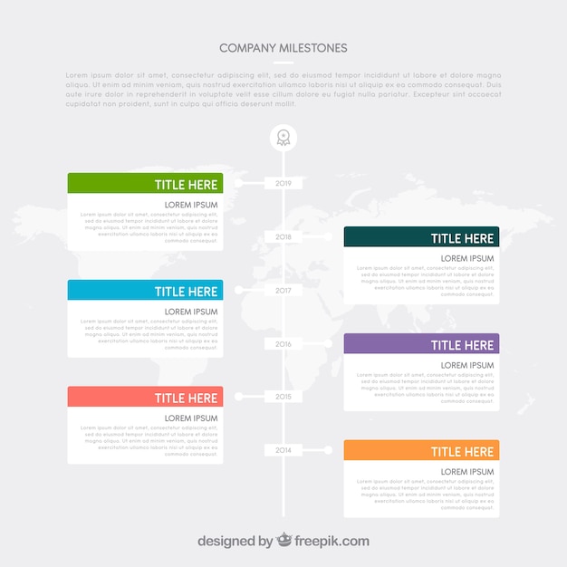 Vettore gratuito modello infografica colorato