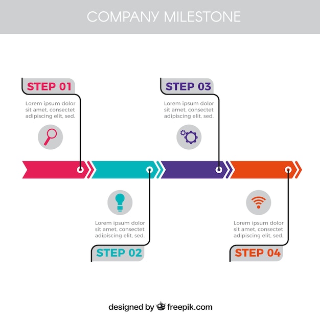 Free vector colorful infographic template