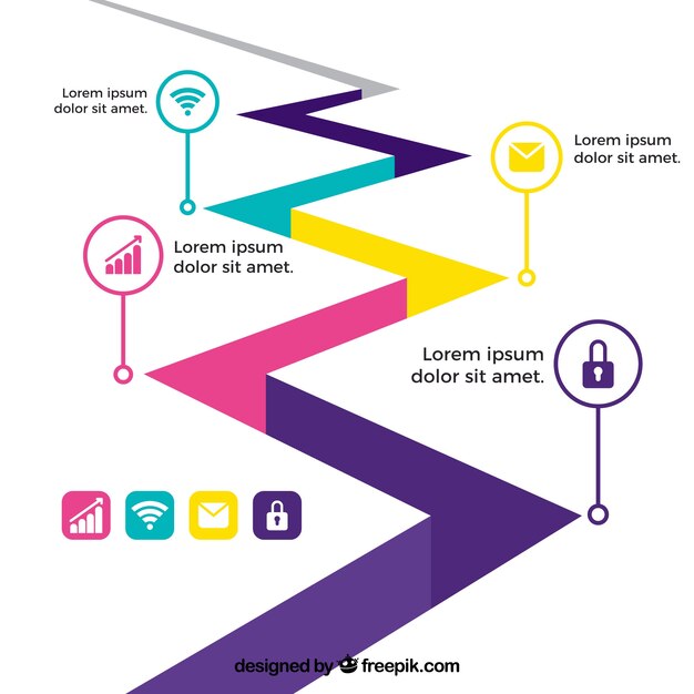 Красочный инфографический шаблон