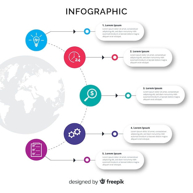 Modello infografica colorato