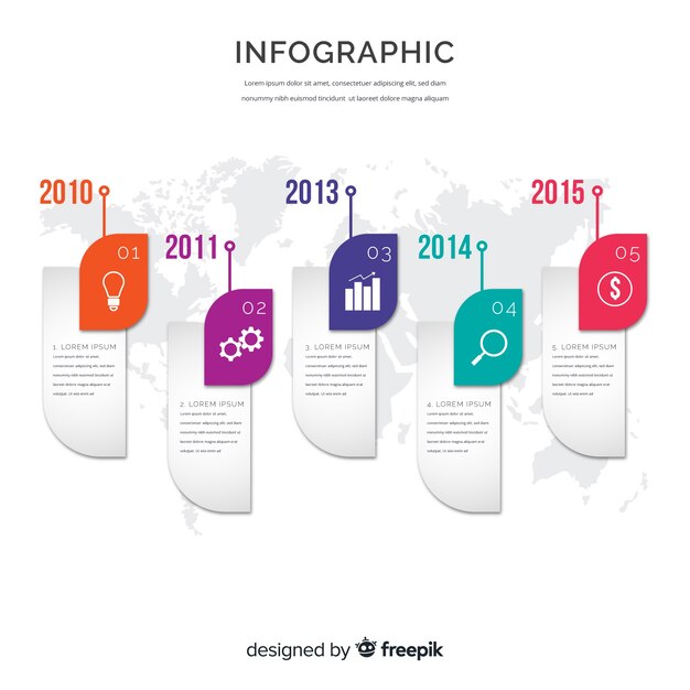 Free vector colorful infographic template