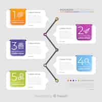 Free vector colorful infographic timeline