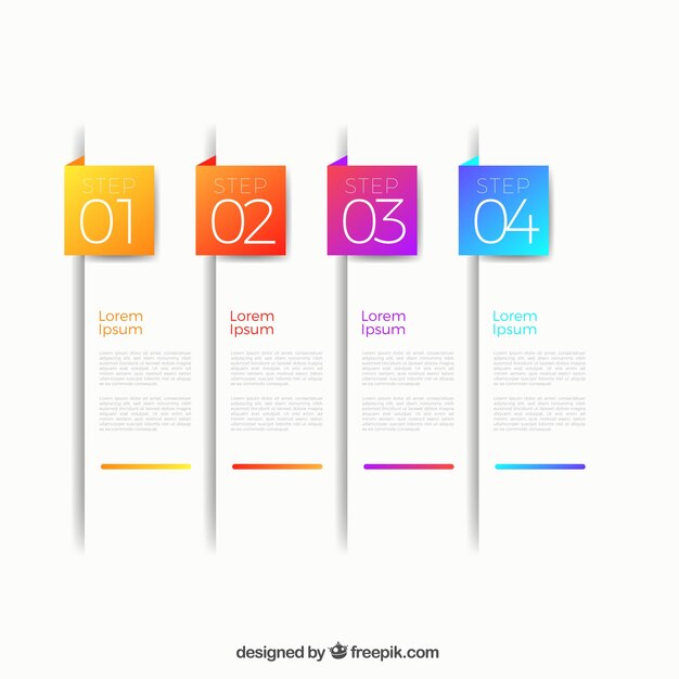Colorful infographic with modern style