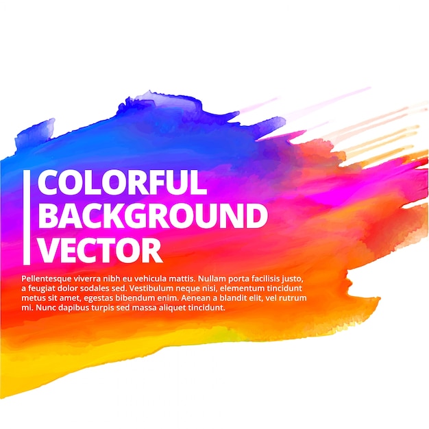 Free vector colorful ink stroke background