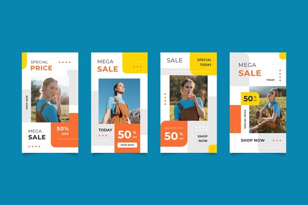 colorful instagram sale stories
