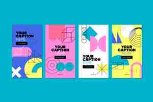 Free vector colorful instagram stories abstract template