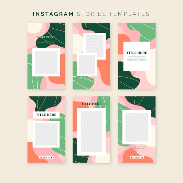 Modello di storie colorate instagram