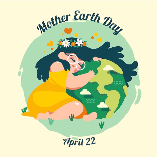 Free vector colorful international mother earth day event