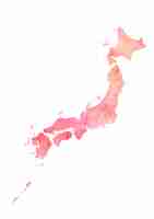 Free vector colorful isolated japan in watercolor