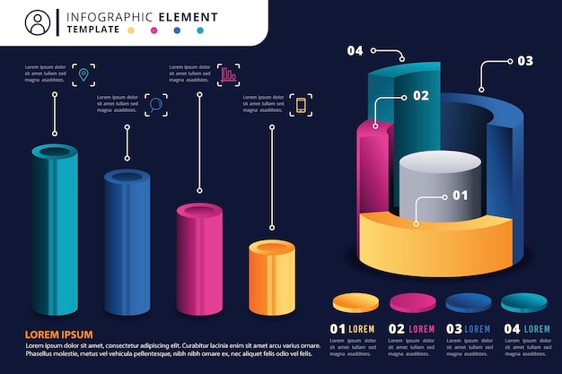 Красочная изометрическая инфографика