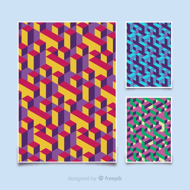 Красочный изометрический шаблон брошюры