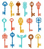 Colorful keys set
