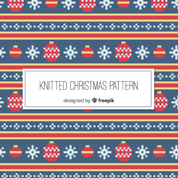 Colorful knitted christmas pattern collection