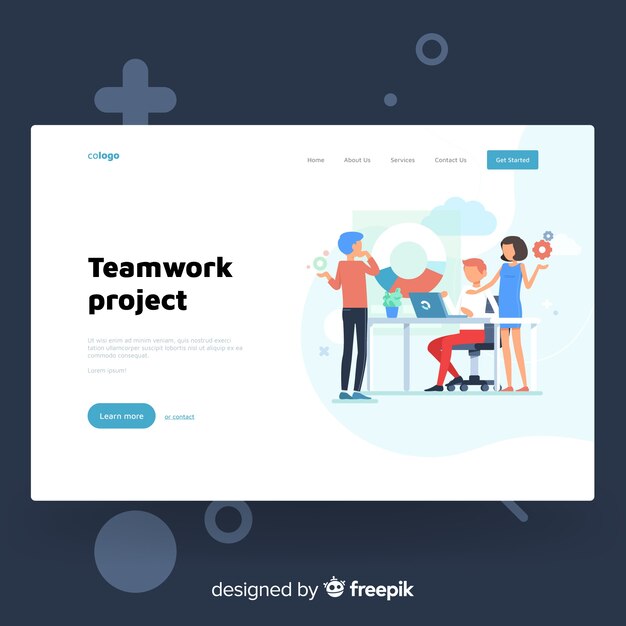 Free Colorful Landing Page Template Svg Dxf Eps Png Human Vectors 51 000 Free Files In Ai Eps Format