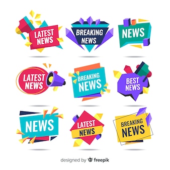 Colorful latest news banners