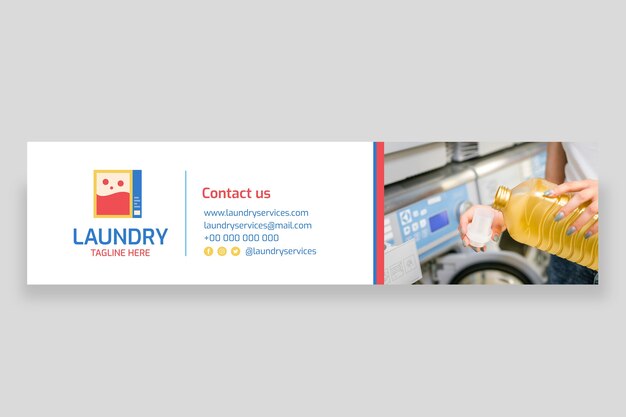 Colorful laundry services linkedin banner