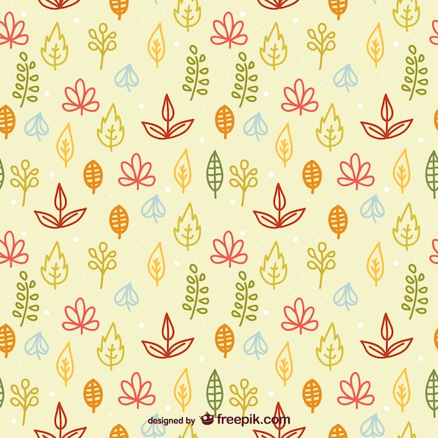 Colorful leaves pattern