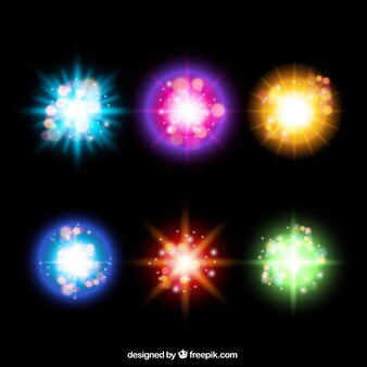 Colorful lens flare collection