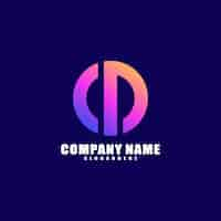 Free vector colorful letter c and d logo design