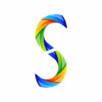 Free vector colorful letter s logo design