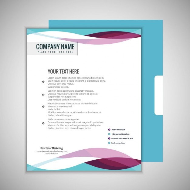 Free vector colorful letterhead template