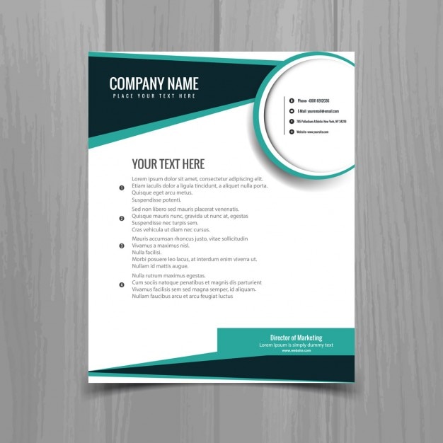 Colorful letterhead template