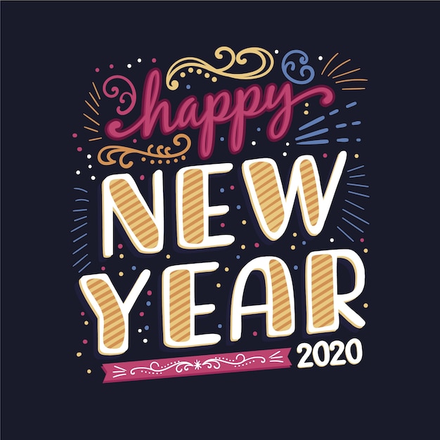 다채로운 글자 새해 복 많이 받으세요 2020