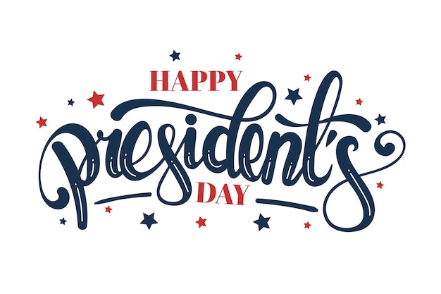 Free vector colorful lettering president's day