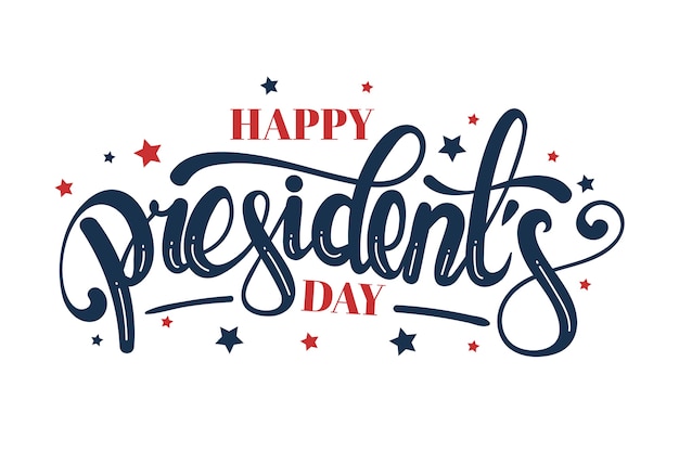 Colorful lettering president's day