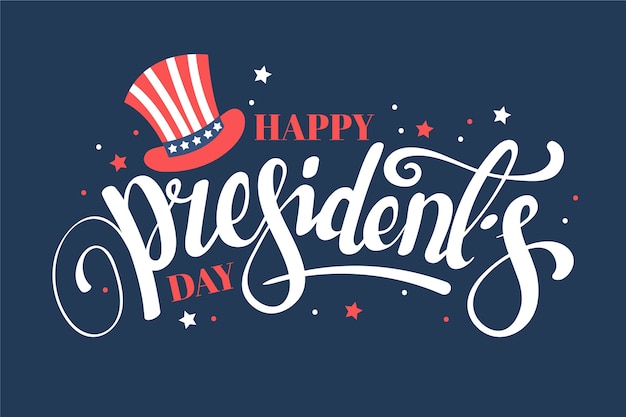 Free vector colorful lettering president's day