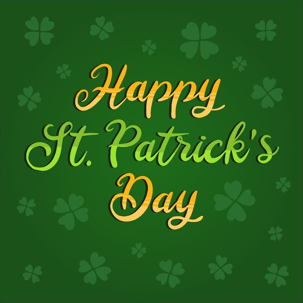 Free vector colorful lettering saint patrick's day