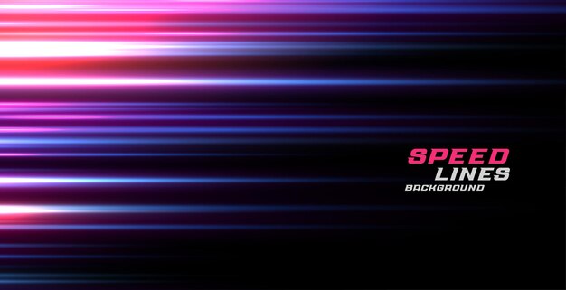 Colorful light effect speed lines motion background