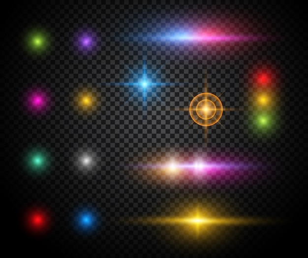 Free vector colorful light effects