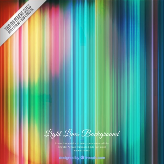 Free vector colorful light lines background