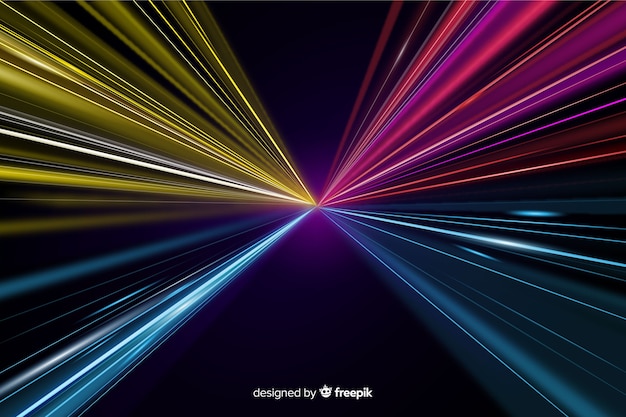 Free vector colorful light trail background