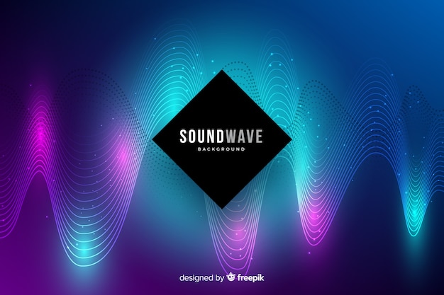 Colorful light waves background