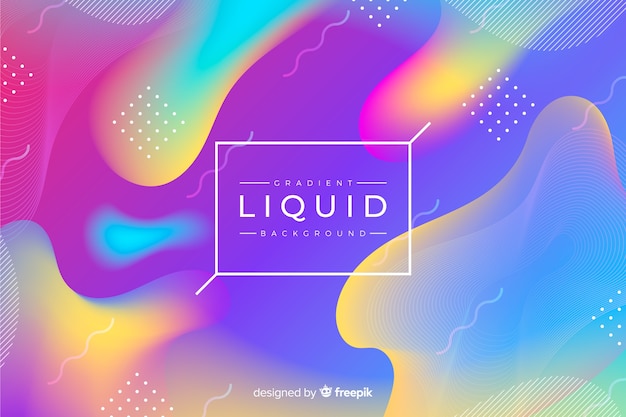 Free vector colorful liquid background