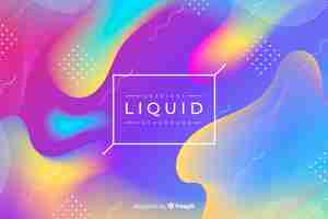 Free vector colorful liquid background