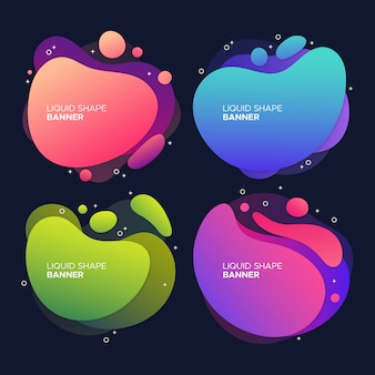 Colorful liquid banners