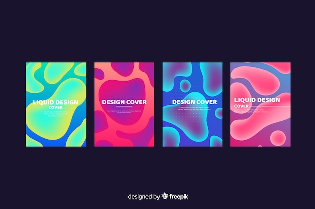 Colorful liquid effect cover collection