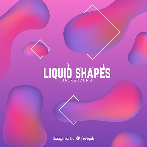 Colorful liquid shapes background