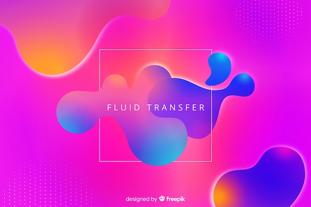 Free vector colorful liquid shapes background